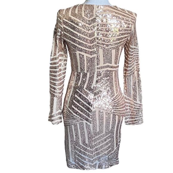New Miss Ord Rose Gold Sequin Dress - Picture 2 of 4